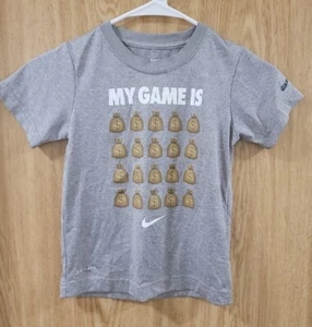 Nike Dri Fit Boys "My Game Is Money" Short Sleeve T-Shirt~Size 6 - Picture 1 of 6