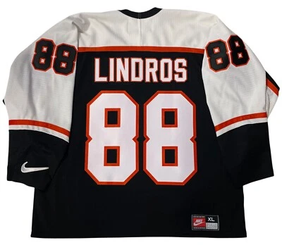 ERIC LINDROS PHILADELPHIA FLYERS NEGRO 1997 NIKE CAMISETA AUTÉNTICA XL Foto 1 de 4