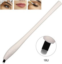 Guapa 10 unids plumas Microblading desechables manuales con la aguja de la (18U)