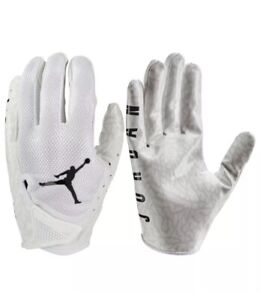 Jordan Nike Vapor Jet 7.0 Mens XL Football Receiver Gloves White Black Jumpman