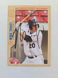 2010 Mike Trout Angels Top Prospect Autograph Auto Rookie Kernels - Picture 1 of 13