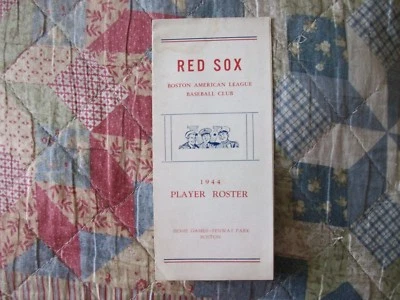 Boston Red Sox Media Guide 1944 Anuario Lista Libro de Prensa Programa Ted William Foto 1 de 3