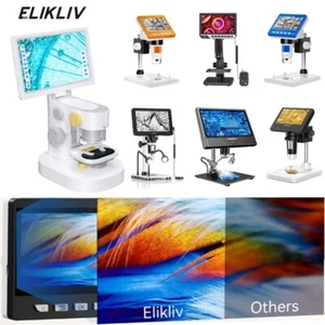 Elikliv Digital Microscope with Screen HD Camera for PCB Soldering Error Coins - Picture 1 of 26