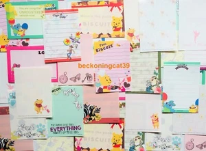 Disney Character Mini Memo Mixed Sheet 36 Pooh Toy Story Tinkerbell MADE JAPAN - Picture 1 of 12