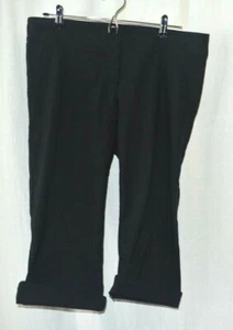 Bisou Bisou Women's Black Pants Capris Stretch Size 10 Good Used Condition - Picture 1 of 3