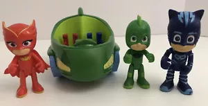 PJ Masks Green 7” Deluxe Gekko-Mobile Vehicle Gekko Catboy Owlette - Picture 1 of 10