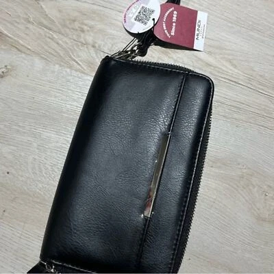 Cartera Mundi negra con etiquetas Foto 1 de 4