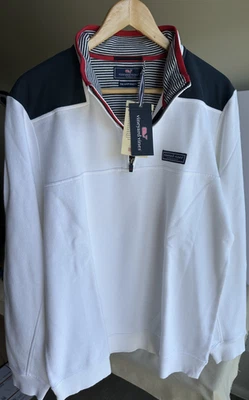 Camisa de oveja Vineyard Vines para hombre grande blanca azul marino americana clásica pulóver nueva con etiquetas Foto 1 de 4
