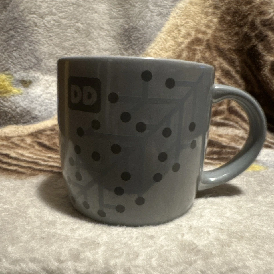 Dunkin Donuts Mug / Cup Light Gray  Holiday  Snowflake Coffee Tea Cup / Mug 2014 - Image 1 of 4