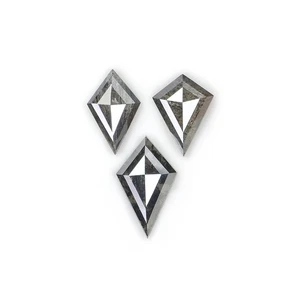 1.29 CT Natural Loose Kite Shape Diamond 9.20 MM Salt And Pepper Diamond L3439 - Picture 1 of 8