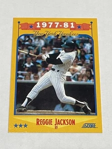 1988 Score Baseball #502 - Reggie Jackson - New York Yankees - Picture 1 of 2