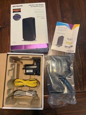 Netgear CM500V Cable Modem for Internet & Voice DOCSIS 3.0 open box - Image 1 of 4