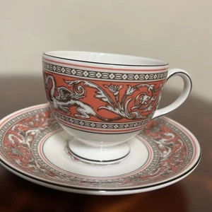 WEDGWOOD FLORENTINER LACHS TASSE Untertasse - Bild 1 von 8