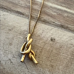 Madewell Gold Knoten Halskette 18" verstellbar - Bild 1 von 4