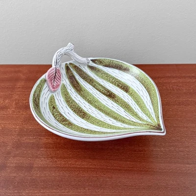Rare Vintage Gustavsberg Faience Decorative Leaf Dish - Image 1 of 3