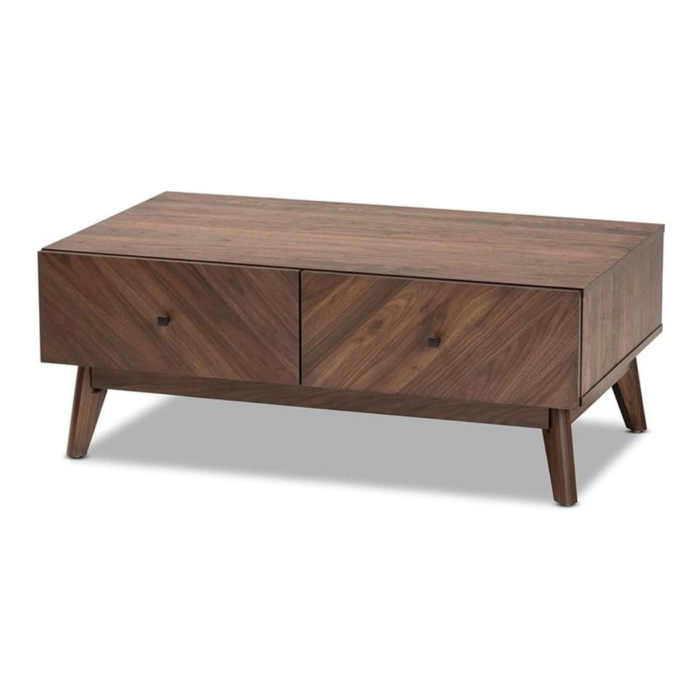 Baxton Studio Hartman Walnut Brown Finished Wood Coffee Table - Image 1 of 4