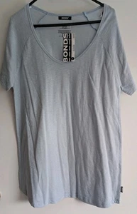 Bonds T-Shirt Top Women's Size L Light Blue Cotton Scoop Neck Lightweight NWT - Imagen 1 de 11