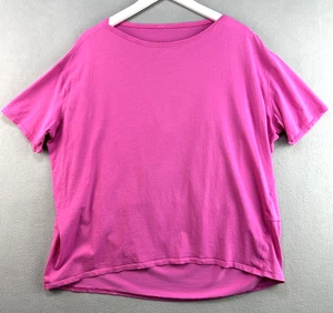 Lululemon Shirt XL Pink Sonic Back In Action Oversized High-Low Tee Top W3DMLS - Picture 1 of 5