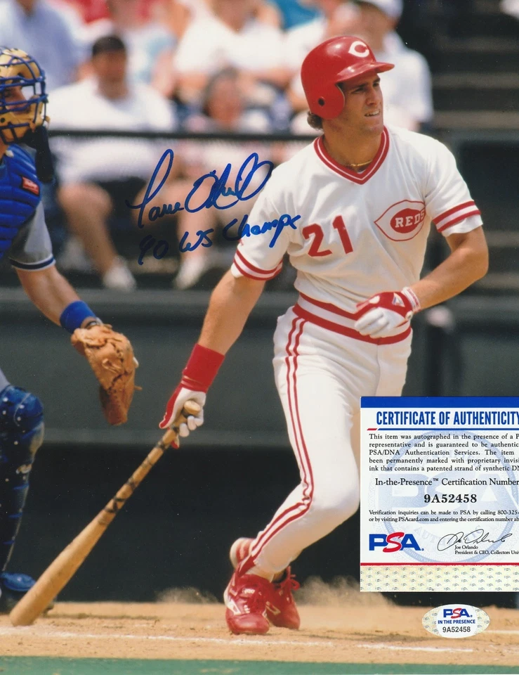 PAUL O'NEILL  CINCINNATI REDS  1990 WS CHAMPS   PSA AUTHENTICATED SIGNED 8x10 - Image 1 of 1