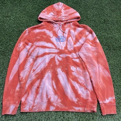 Odd Future OF Donut Tyler The Creator Mens Red Orange Tie Dye Hoodie Size Medium - Image 1 of 4