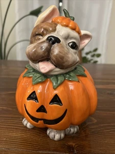 Blue Sky Clayworks Französische Bulldogge Welpe im Kürbis Herbst Halloween Herbst NEU! - Bild 1 von 9