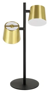 Structured Black & Brass LED Table Lamp from the Altamira Collection - Picture 1 of 1