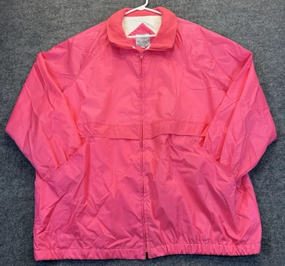 Vintage Current Seen Men’s 3X Hot Pink Nylon Windbreaker Jacket Made in Belarus - Image 1 of 4
