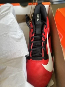 NWB Nike Alpha Menace 4 Shark Football Cleats Size 11 Red And Black - Picture 1 of 7