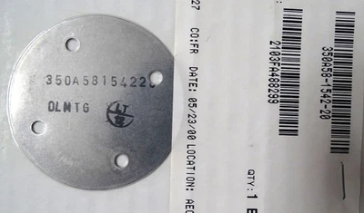 350A58-1542-20 QTY 1 NEW Blanking Plate AIRBUS HELICOPTER EUROCOPTER AS350 H125 Foto 1 de 3