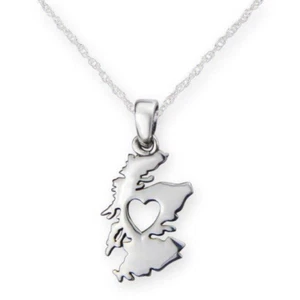 Heart of Scotland 925 Sterling Silver Scottish Heritage Pendant Necklace - Picture 1 of 2