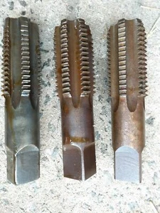 Aussie P&N Easicut 3x hand taps Set BSW 2 1 7/8 3/4 5/8 1/2 3/8 1/4 1/8 13 11/16 - Picture 1 of 3