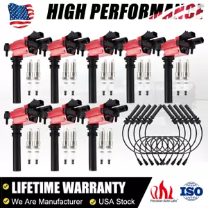 8* Ignition Coil Spark Plug and Wires For Dodge Ram 1500 2500 3500 5.7L V8 UF378 - Picture 1 of 15