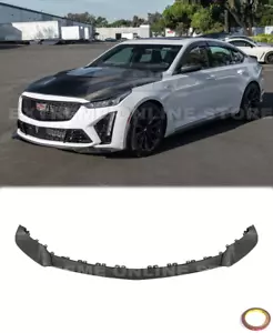 Front Lip For 20-Up Cadillac CT5-V Blackwing Real CARBON FIBER Extended Splitter - Picture 1 of 23