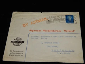 Vintage Cover, THE HAGUE ,NETHERLANDS, 1950,To London E13,UK,Algemeen Newspaper - Picture 1 of 4