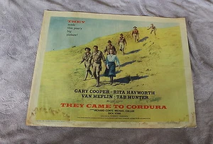 Póster de media hoja del ejército They Came to Cordura 1959 Gary Cooper Rita Hayworth G C4 - Imagen 1 de 1