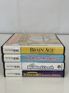 Nintendo DS Puzzle Game Lot Of 4 Complete Games~Brain Age~Big Brain Academy .. - Picture 1 of 7