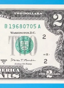1968 July 5 : B 19680705 A BIRTHDAY Note $2 Two Dollar Bill *Uncirculated* - Picture 1 of 3