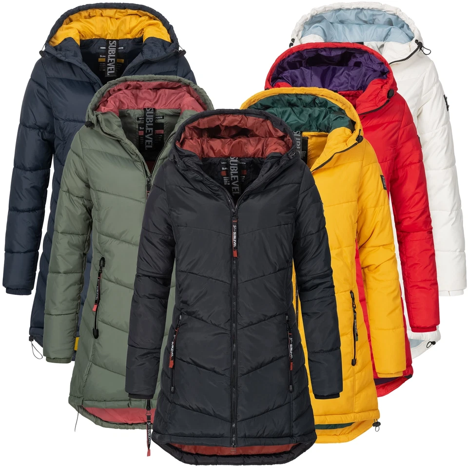 Sublevel Damen Mantel Übergangsjacke Jacke Outdoorjacke mit Kapuze - Bild 1 von 1