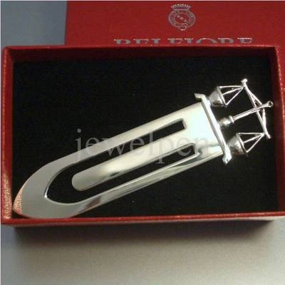 Segnalibro Justitia Bilancia - Suum Cuique - Solido 925 Argento Sterling (V1) - Immagine 1 di 4