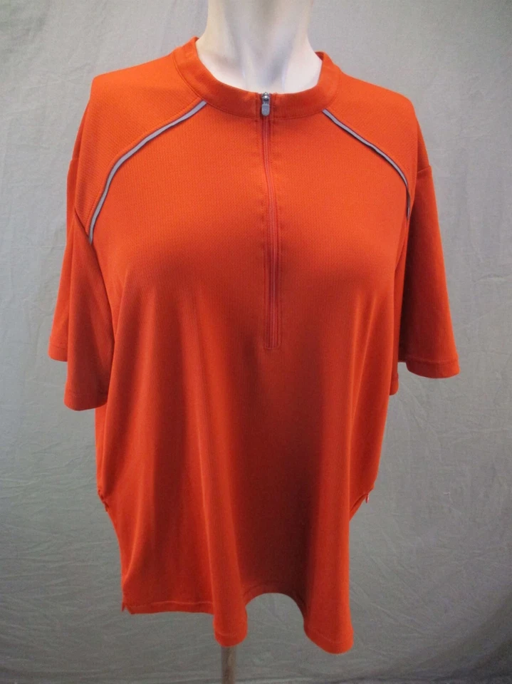Camiseta deportiva de ciclismo NOVARA talla XL para hombre naranja 1/2 cremallera manga corta cuello redondo 712 Foto 1 de 4