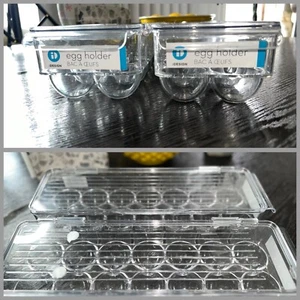 2 porta huevos apilables iDesign almacenamiento de plástico transparente [totalmente nuevos] - Imagen 1 de 8