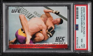2009 Topps UFC Round 1 Nate Diaz Manny Gamburyan vs #66 PSA 8 Rookie RC