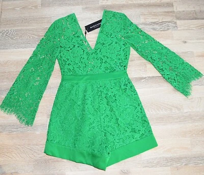 GUES MARCIANO Los Angeles spitze jumpsuit Overall Party grün Gr.36 it. 40 NEU - Bild 1 von 4