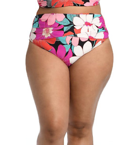 NWT- La Blanca "In Full Bloom" Hipster Bikini Swimsuit Bottom, Multicolor - 18W