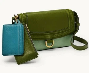 Fossil Millie Leather Crossbody with Pouches Moss Green SLG1429365 NWT $138 FS Y - Picture 1 of 6