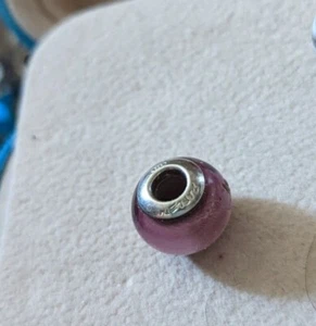 NUR1! Echte ZABLE Sterlingsilber Murano Glas Perle  - Bild 1 von 3