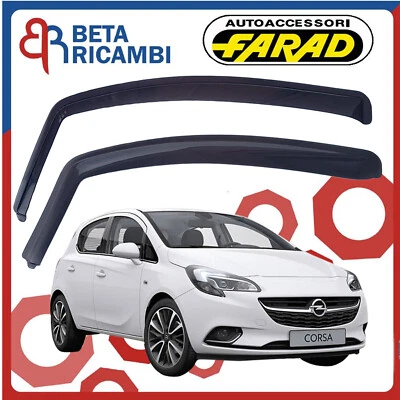 Deflettori Aria Per Opel Corsa D E 5 Porte Antipioggia Antivento Fumè 12513  - Immagine 1 di 4