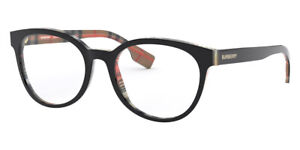 Burberry Women's BE2315-3838-52 Sloane Top Black on Checker Vintage Opticals