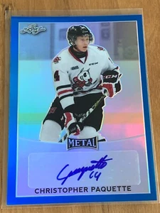 2016-17 Leaf CHL Metal Blue Auto Christopher Paquette 8/35 #BA-CP1 (B011) - Picture 1 of 2