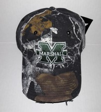 Marshall University Adjustable Buckle Hat 3D Embroidered Distressed Cap